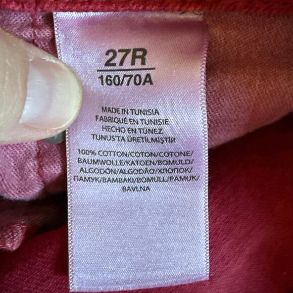 NWT Women’s Polo Ralph Lauren The Callen High Rise Slim Red Ankle Jeans Size 27 - Picture 7 of 7